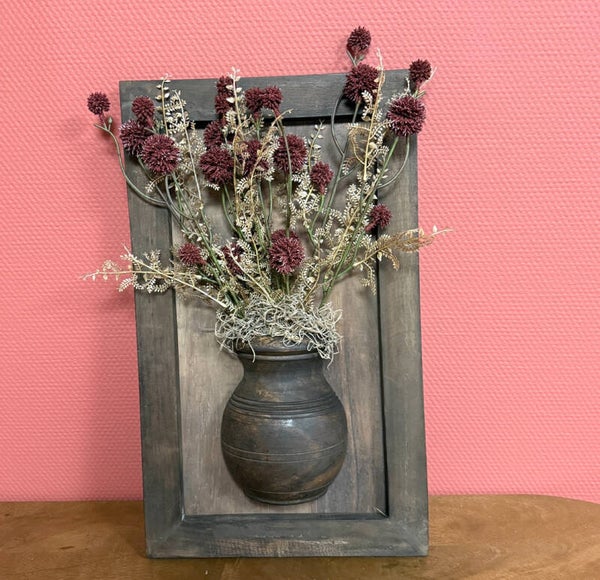 Houten Lijst Met Kunstbloemen