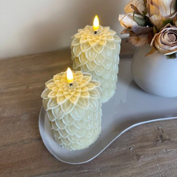 LED Kaarsen ‘Lotus’ | Beige | Countryfield | Verkrijgbaar in 2 maten