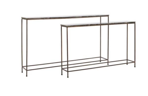 Side Table Set Van 2 ‘Morena’ | Bruin Marmer | Light & Living |  120x21x72+140x25x82 cm