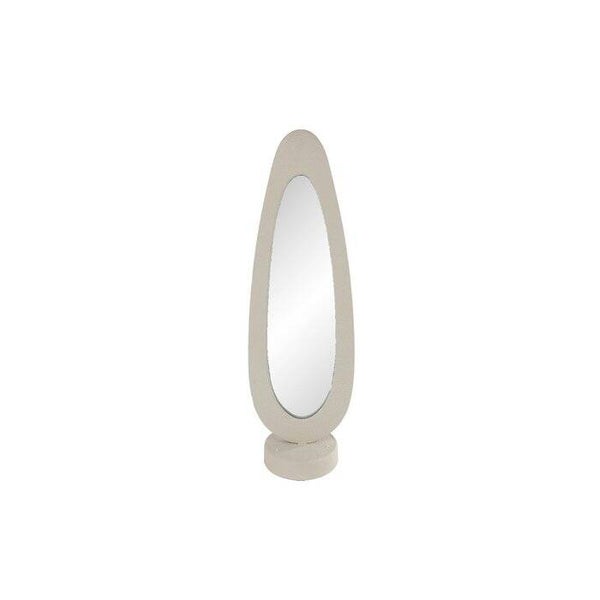 Beige Organische Spiegel Op Voet | 15x11x49cm
