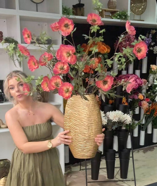 XL Vensterbank Vaas Inclusief Zijden Bloemen