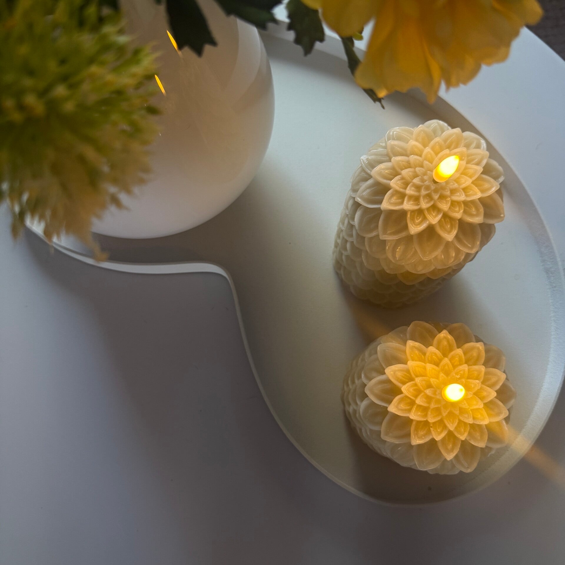 LED Kaarsen ‘Lotus’ | Beige | Countryfield | Verkrijgbaar in 2 maten
