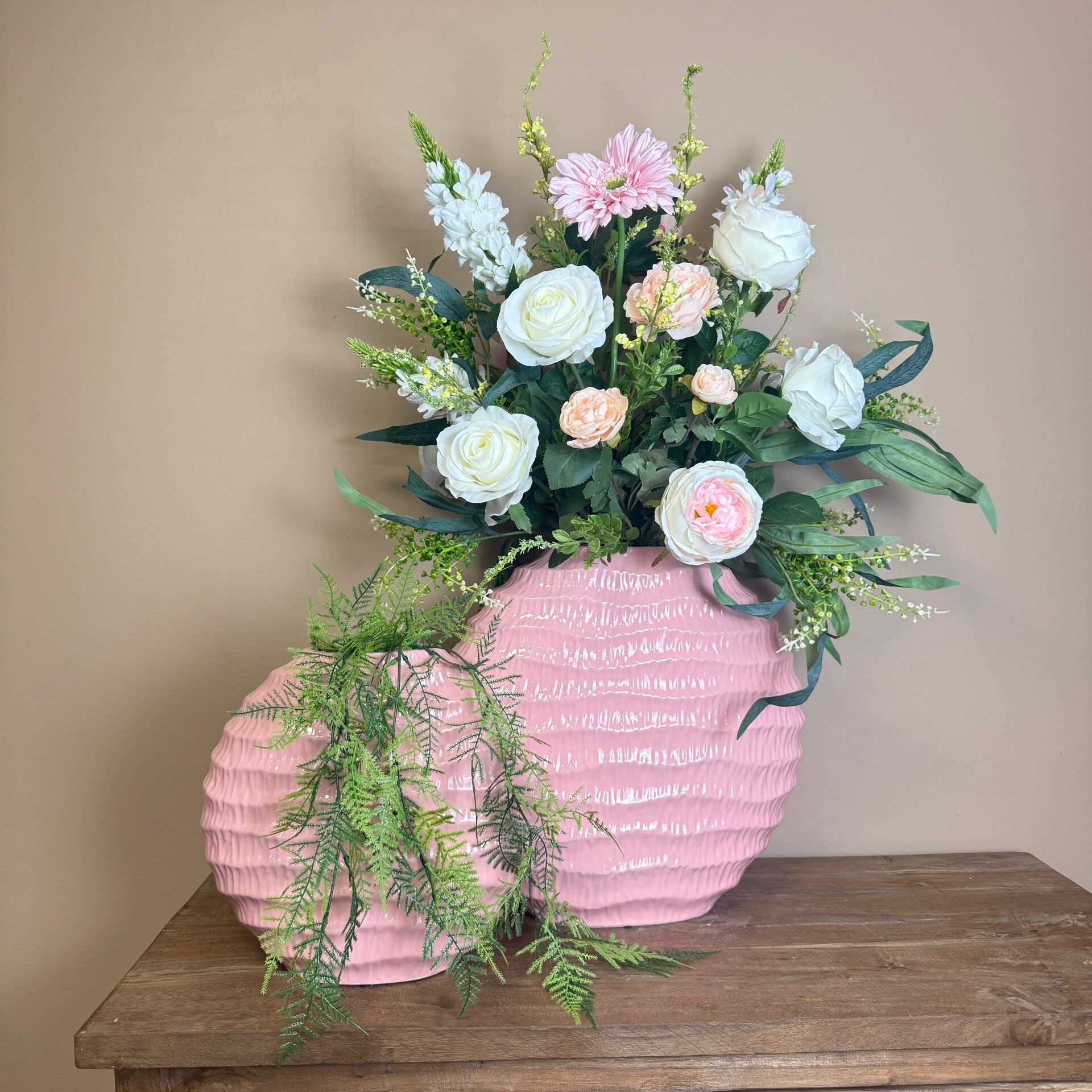 Luxe zijden bloemen boeket - Medusa Franse bokaal opgemaakt - Seta Fiori