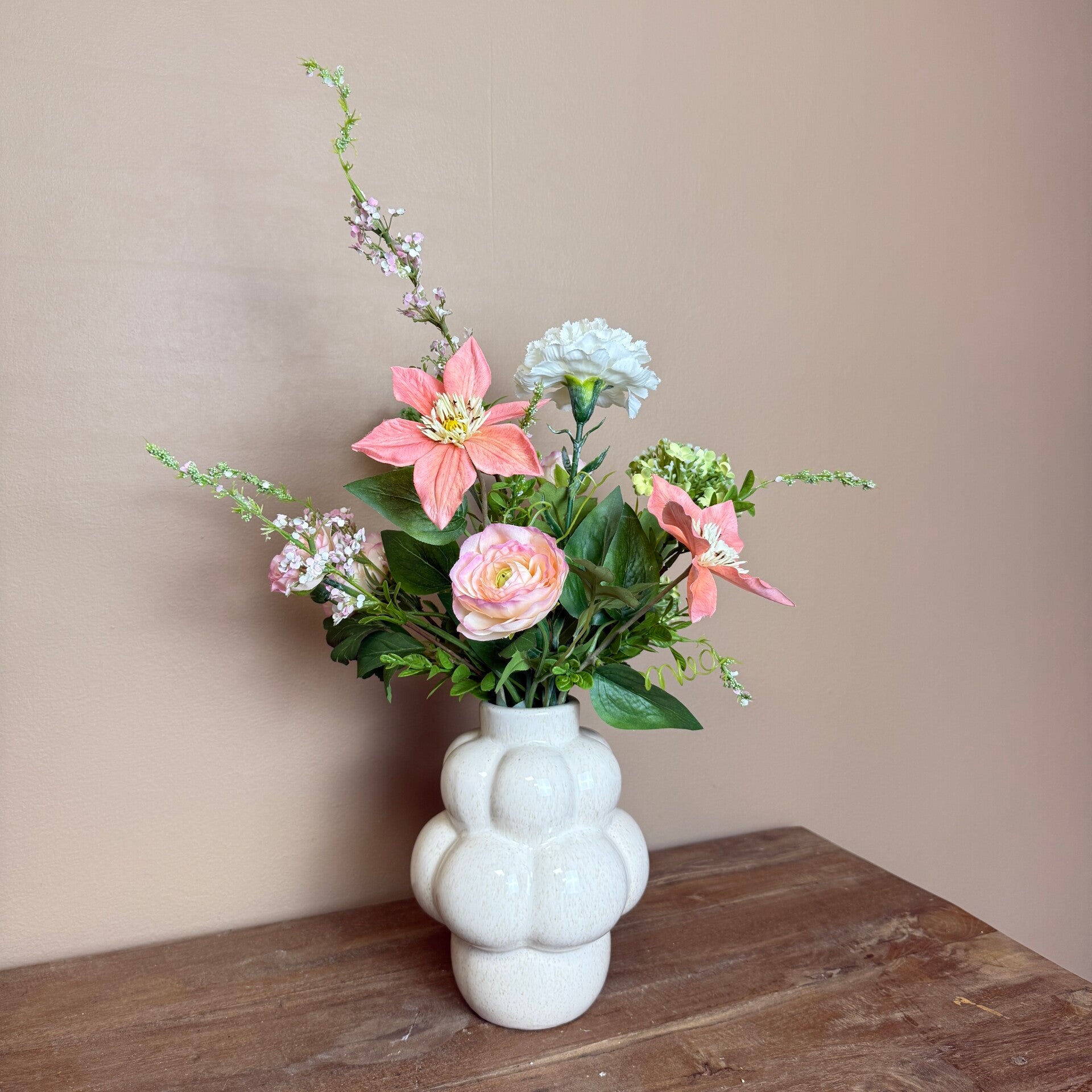 Vaas Met Zijden Bloemen Boeket