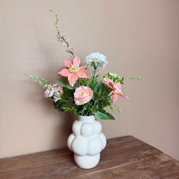 Vaas Met Zijden Bloemen Boeket