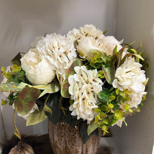 Bos Zijden Bloemen | Hortensia & Pioenen | Creme
