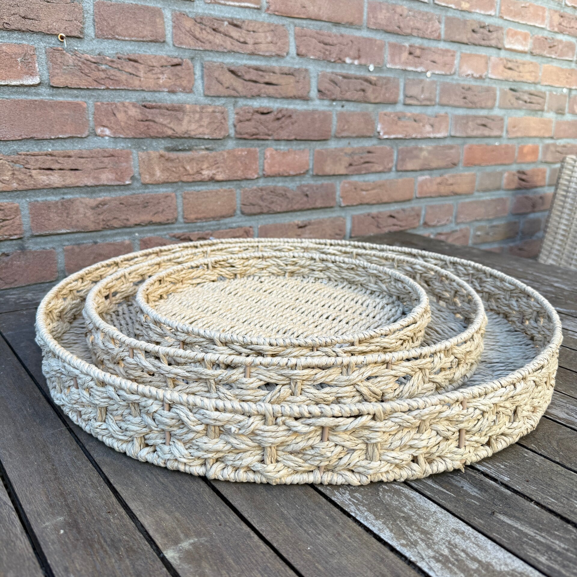 Rotan Dienblad Naturel | Verkrijgbaar in 3 maten
