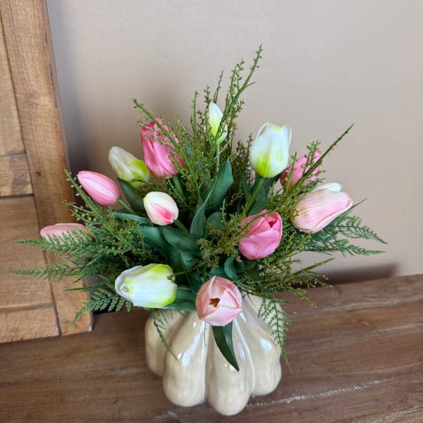 Real Touch Kunst Tulpen Boeket | Soft Pink | 15 Tulpen
