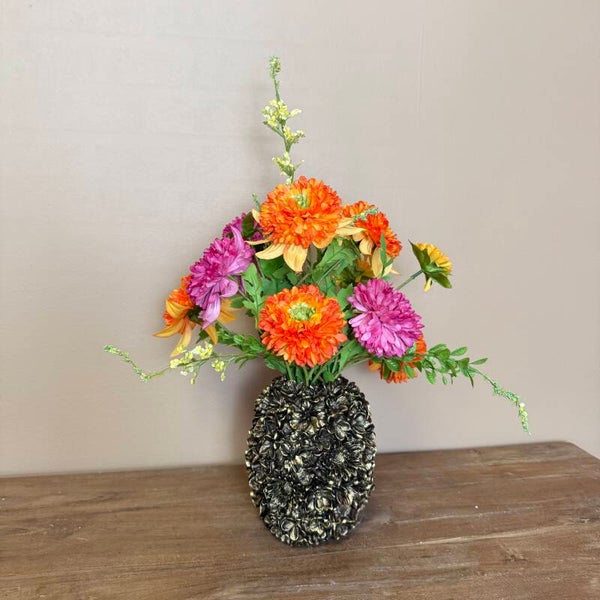 Luxe Bloemvaas Inclusief Zijden Bloemen Boeket