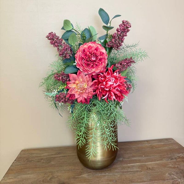 Zijden Bloemen Boeket ‘Unique’ Inclusief Vaas