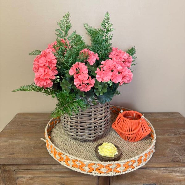 Tuin Tafeldecoratie Set UV Bloemen Geranium