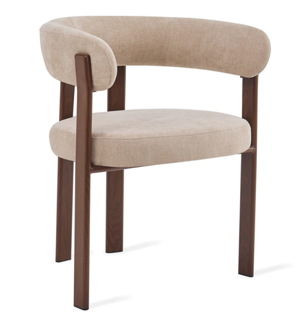 Eetkamerstoel Rose – Beige met Armleuning | SET VAN 2