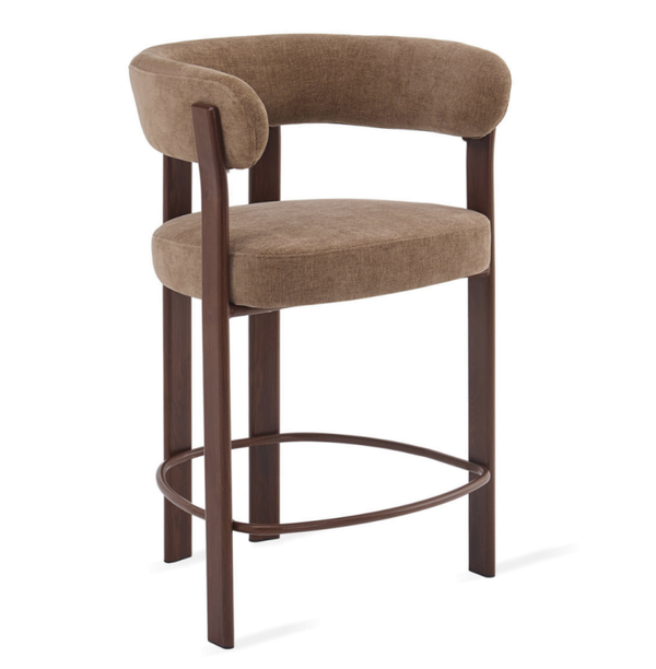 Barkruk Rose – Taupe met Armleuning