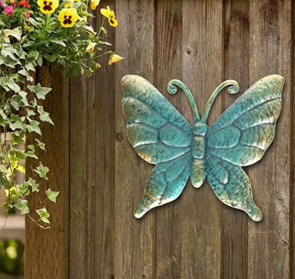 Buiten Wanddecoratie Vlinder Blue | 22X19CM