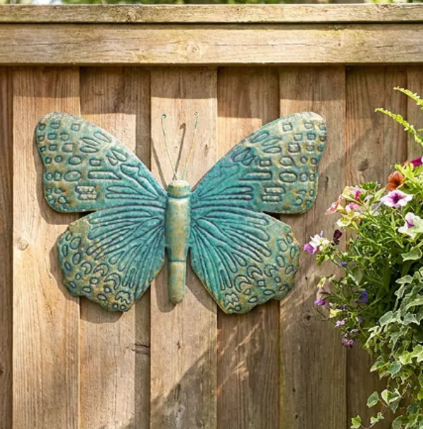 Buiten Wanddecoratie Vlinder Blue | 31X22CM