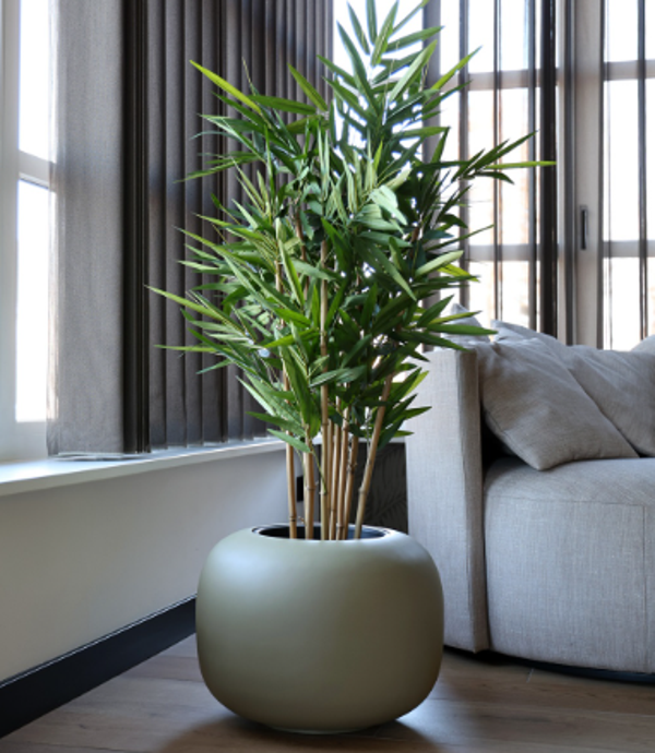 Bloempot 'Phuket' Pebble Grey | Ø45,5 x H34,5 cm