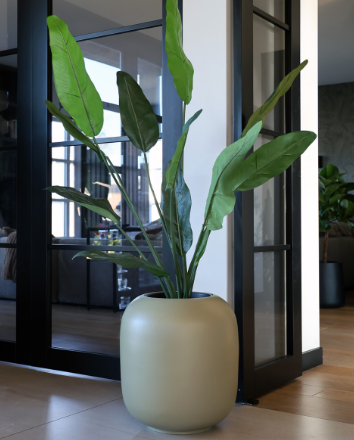 Bloempot 'Lampang' Pebble Grey | Verkrijgbaar in 2 maten