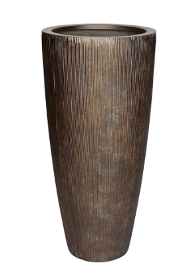Hoge Bloempot 'Java' Dark Rustic | Ø38 x H80 cm