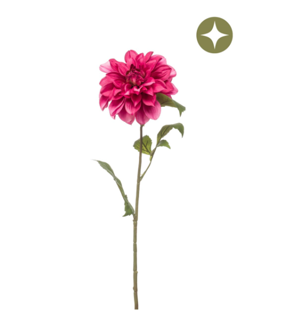 Zijden Bloem 'Dahlia' | Fuchsia | 72cm