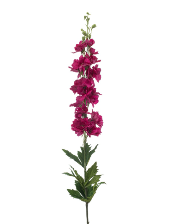 Zijden Bloem 'Delphinium' | Fuchsia | Real Touch | 90cm