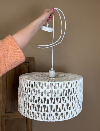 Witte Ibiza Hanglamp | Jute