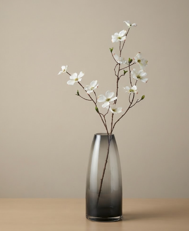 PRE ORDER Zijden Bloemen 'Dogwood' | Creme/Bruin | 103cm
