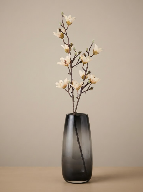 PRE ORDER Zijden Bloemen 'Magnolia | Creme/Bruin | 93cm