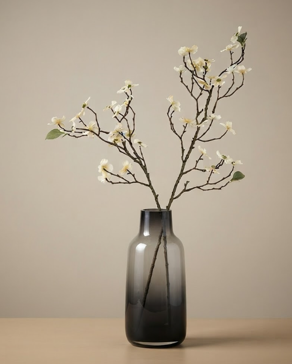 Zijden Bloemen 'Cornus' | Creme/Bruin | 87cm