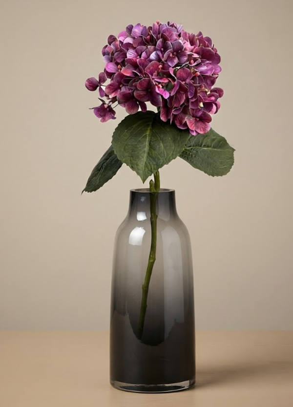 Kunstbloem Hortensia Real Touch Purple | 75cm