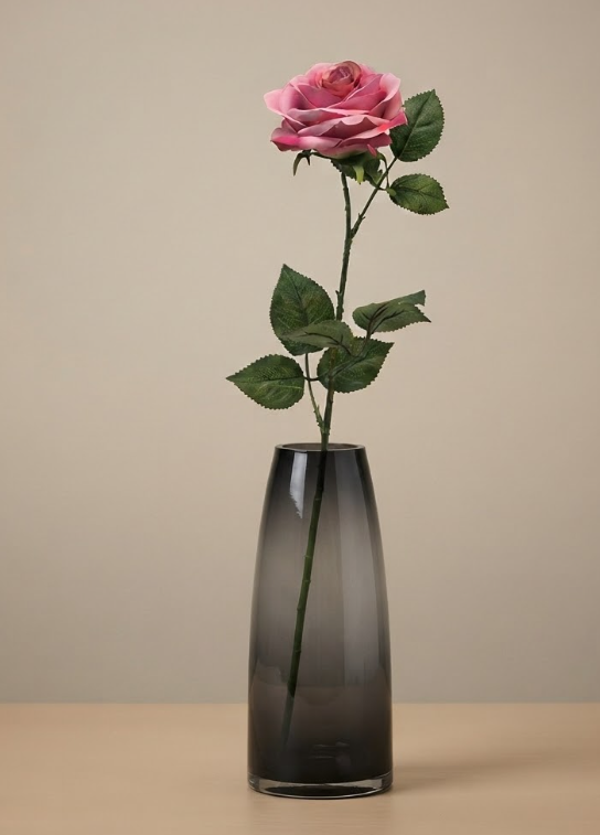 Kunstbloem Roos Pink | 64cm