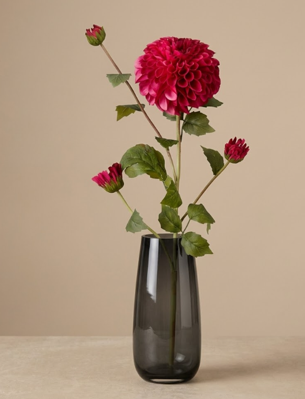 Kunstbloem Dahlia Real Touch Fuchsia | 78cm