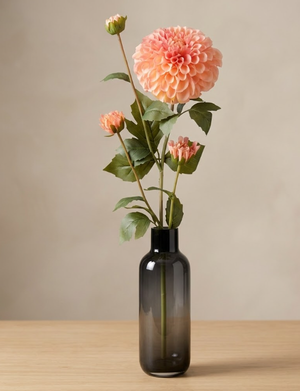 Kunstbloem Dahlia Real Touch Roze | 78cm