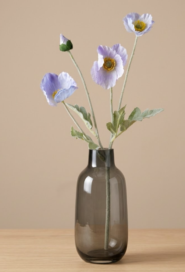 Kunstbloemen Klaproos Real Touch Blue | 61cm
