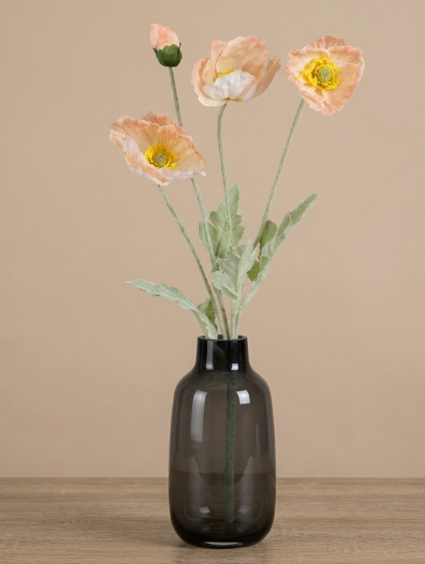 Kunstbloemen Klaproos Real Touch Peach | 61cm