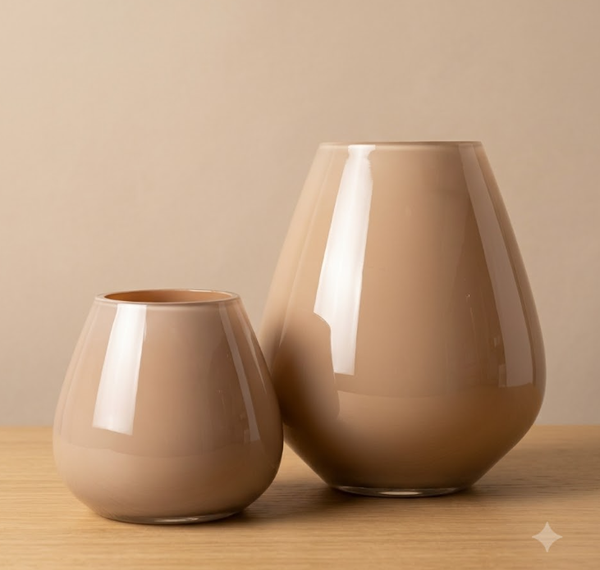 Zand Glans Windlicht ‘Tasman’ | Vase The World | Verkrijgbaar in 2 maten