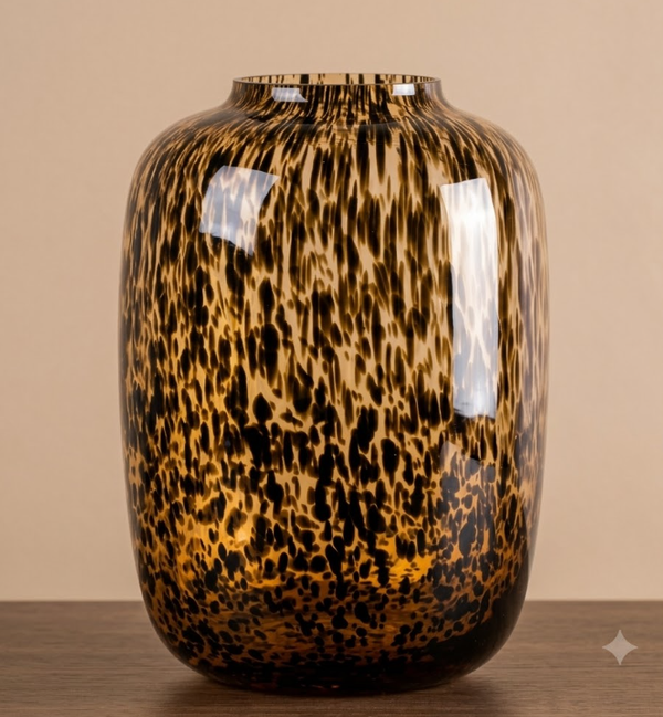 Vaas Artic Leopard Bruin  | Vase The World | Verkrijgbaar in 2 maten