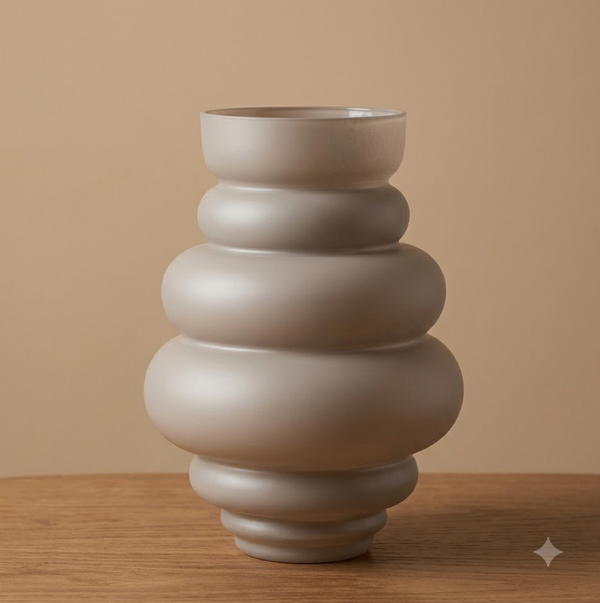 Beige Vaas ‘Maputo’ | Vase The World | Verkrijgbaar in 2 maten
