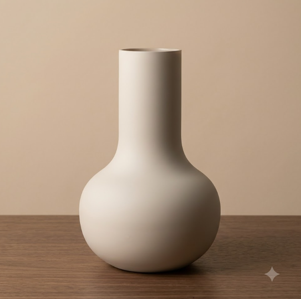 Matte Beige Vaas 'Seim' | Vase The World | Ø25,5 x H37 cm