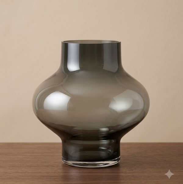 Smoke Vaas 'Ruvuma' | Grey | Vase The World | In 2 maten