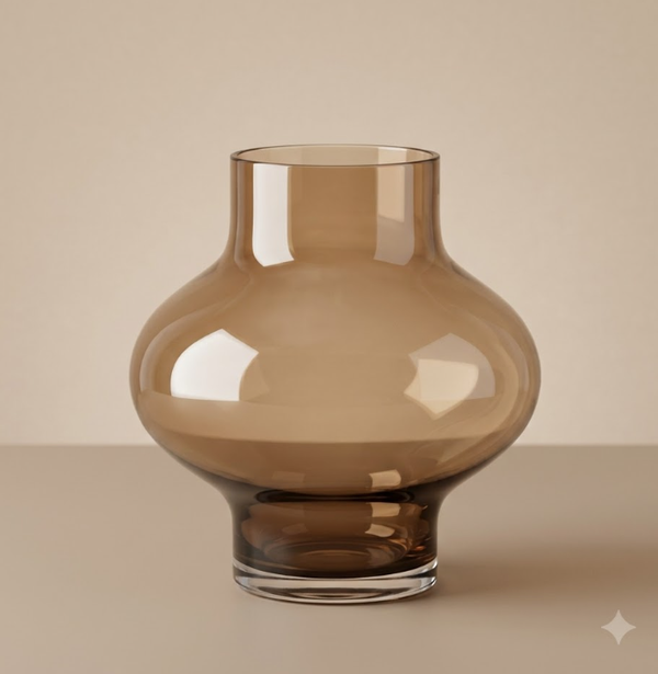 Smoke Vaas 'Ruvuma' | Brown | Vase The World | In 2 maten