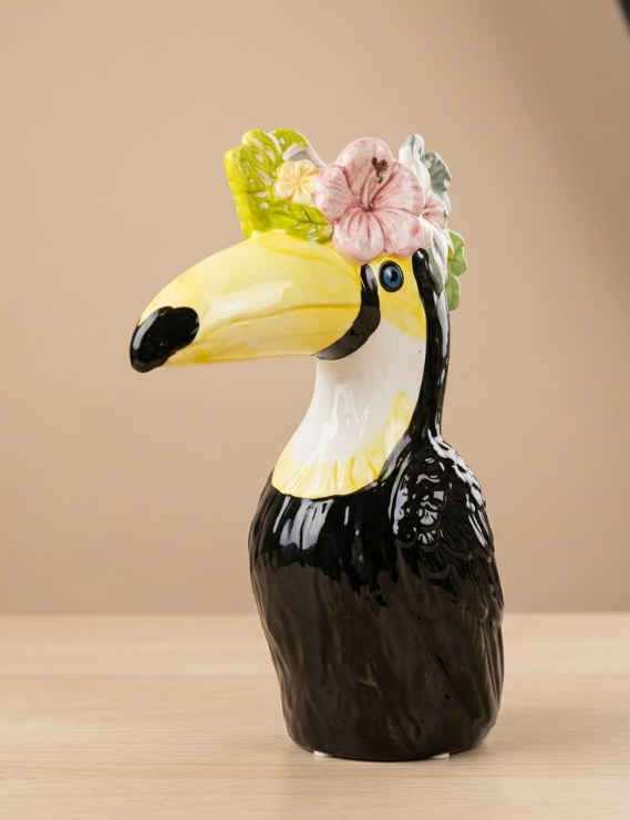Aardewerk Vaas ‘Birdie’ | 19.1X10.8XH25.8cm