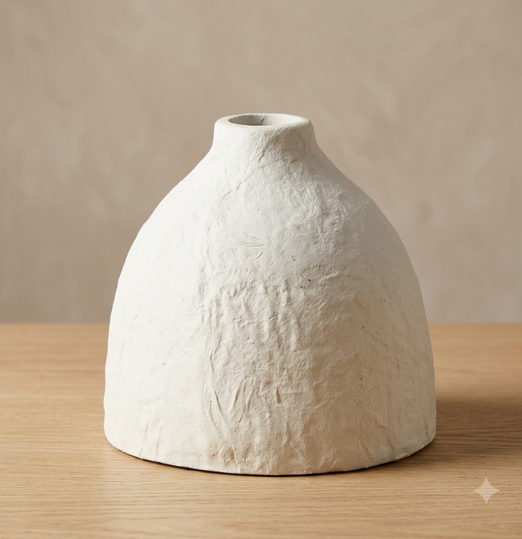 Ivory Vaas | Recycled Paper | h18xd19cm