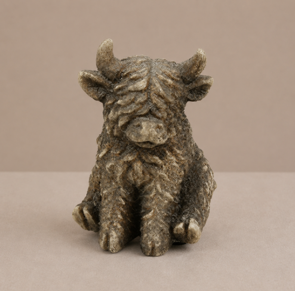 Beeldje Schotse Hooglander Zittend | 7,5x7,5x10,5CM