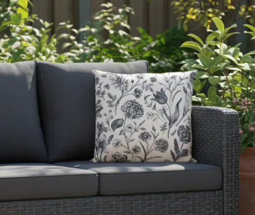 Outdoor Sierkussen | Vintage Flower | 45x45cm