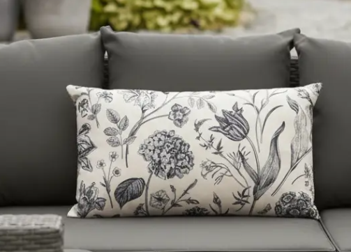 Outdoor Sierkussen | Vintage Flower | 30x50cm