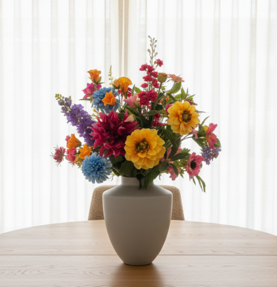 Zijden Bloemen Boeket ‘Alive’ Inclusief Tugela Vaas