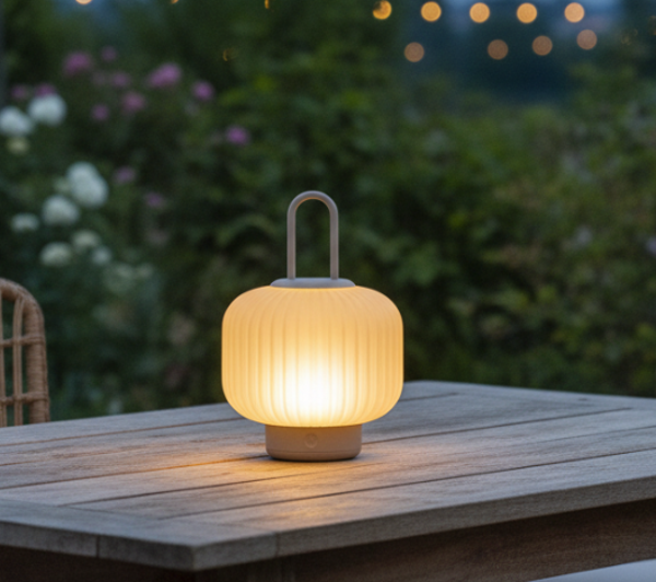 Glazen Lantaarn IP44 | Zand | 18X25CM