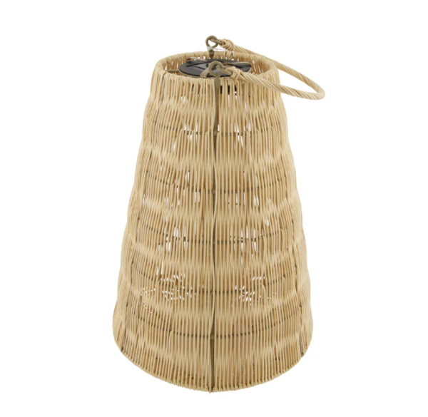 Solar Lantaarn Rattan | 23x23x35cm