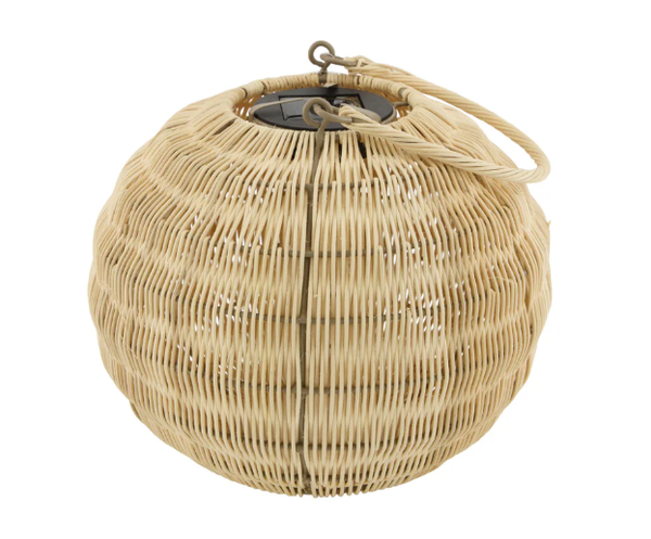 Solar Lantaarn Rattan |  23x23x20cm
