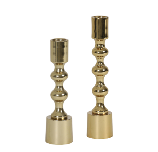 Gouden Kandelaar Set van 2 | 16 & 20cm